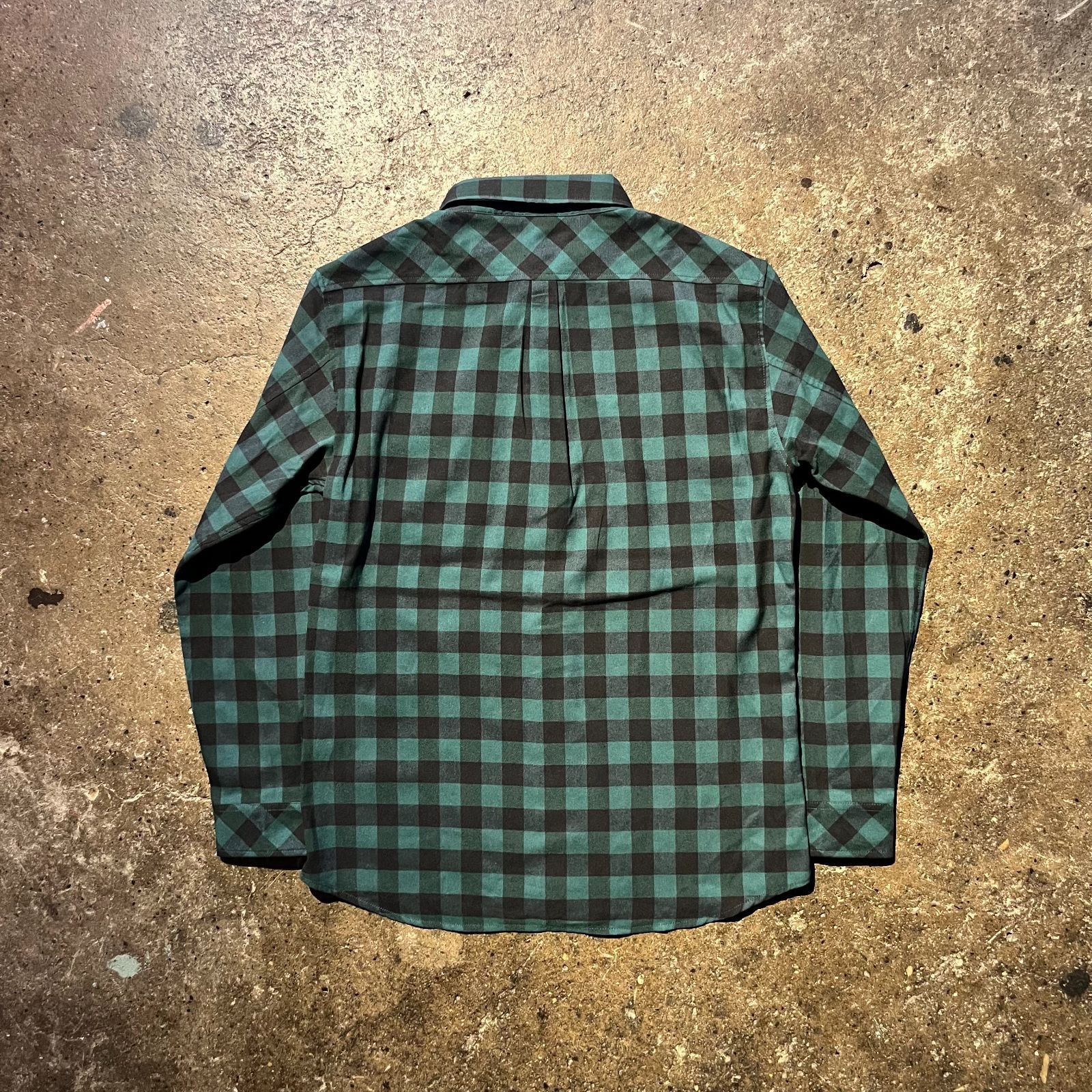 MILLET サーモチェックシャツ ロングスリーブ ミレー グリーン フランネルシャツ MIV03136