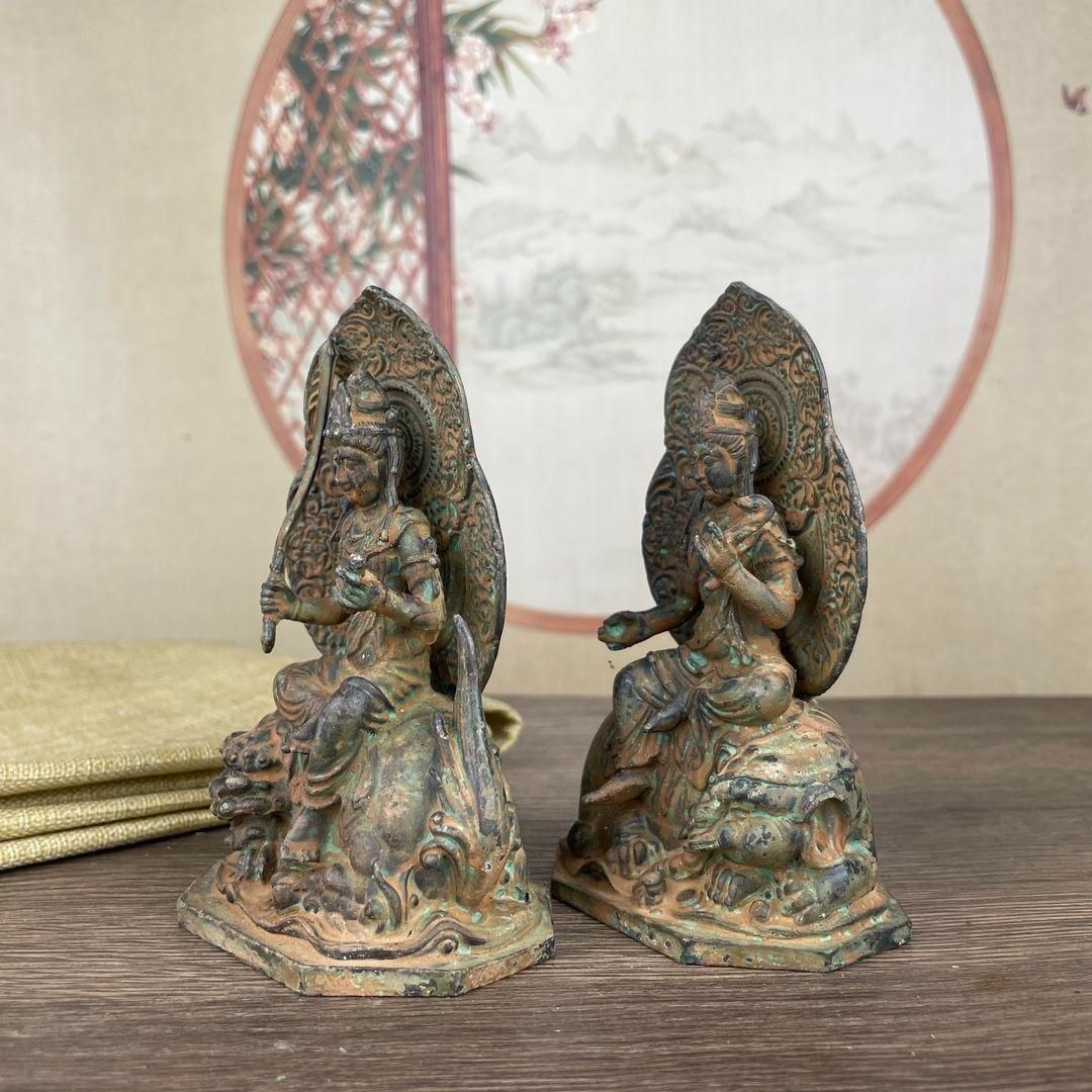 仏教美術 仏像 文殊普賢菩薩 仏堂奉納 仏像 招財 開運 風水 工芸品 置物 仏教美術 仏像 文殊普賢菩薩 仏堂奉納 仏像 招財 開運 風水 工芸