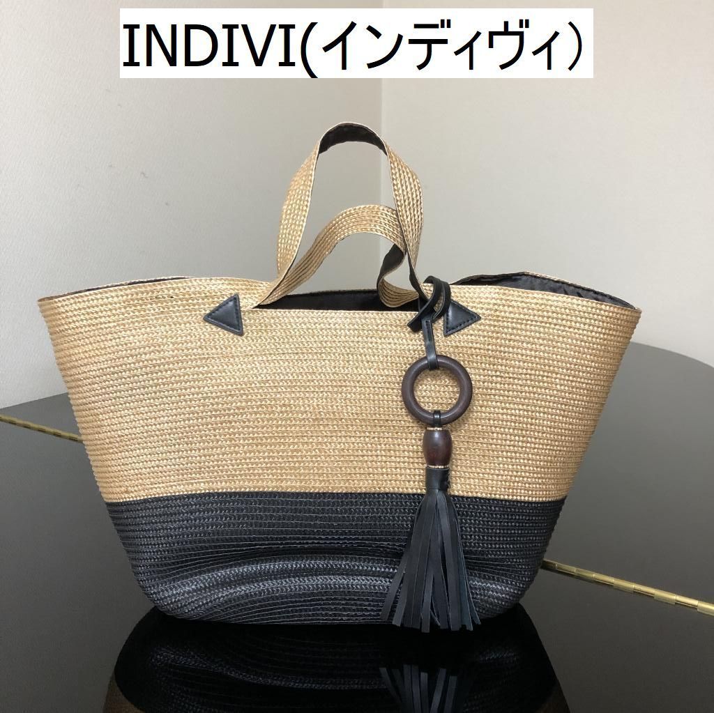 INDIVI(インディヴィ） 配色カゴバッグ バスケット library.umsida.ac.id