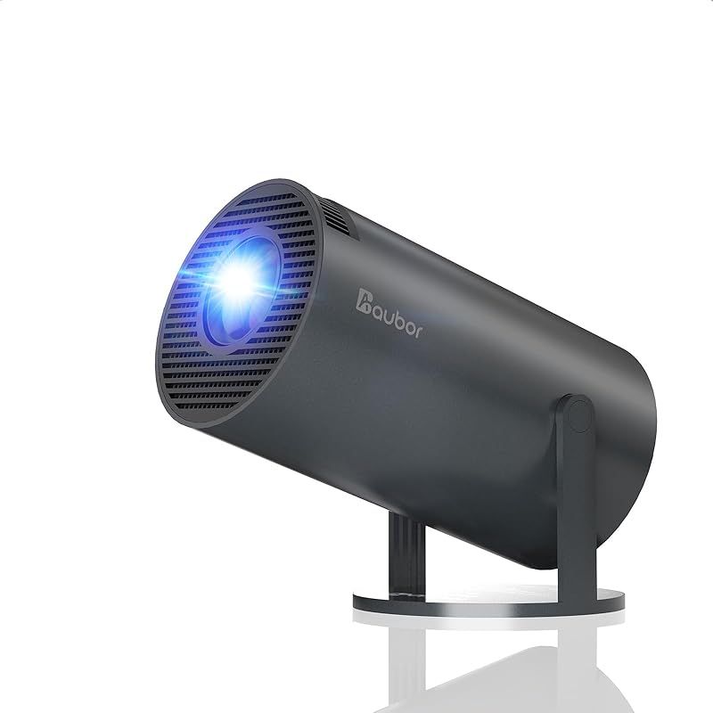超小型-180°回転 プロジェクター 小型 天井 家庭用14000LM 4K対応 Wi-Fi6 5G Bluetooth5.2 プロジェクター 自動台形補正 静音 短距離投影 HIFIスピーカー内蔵 スマホ|ノートパソコン|DVD|Switch 0