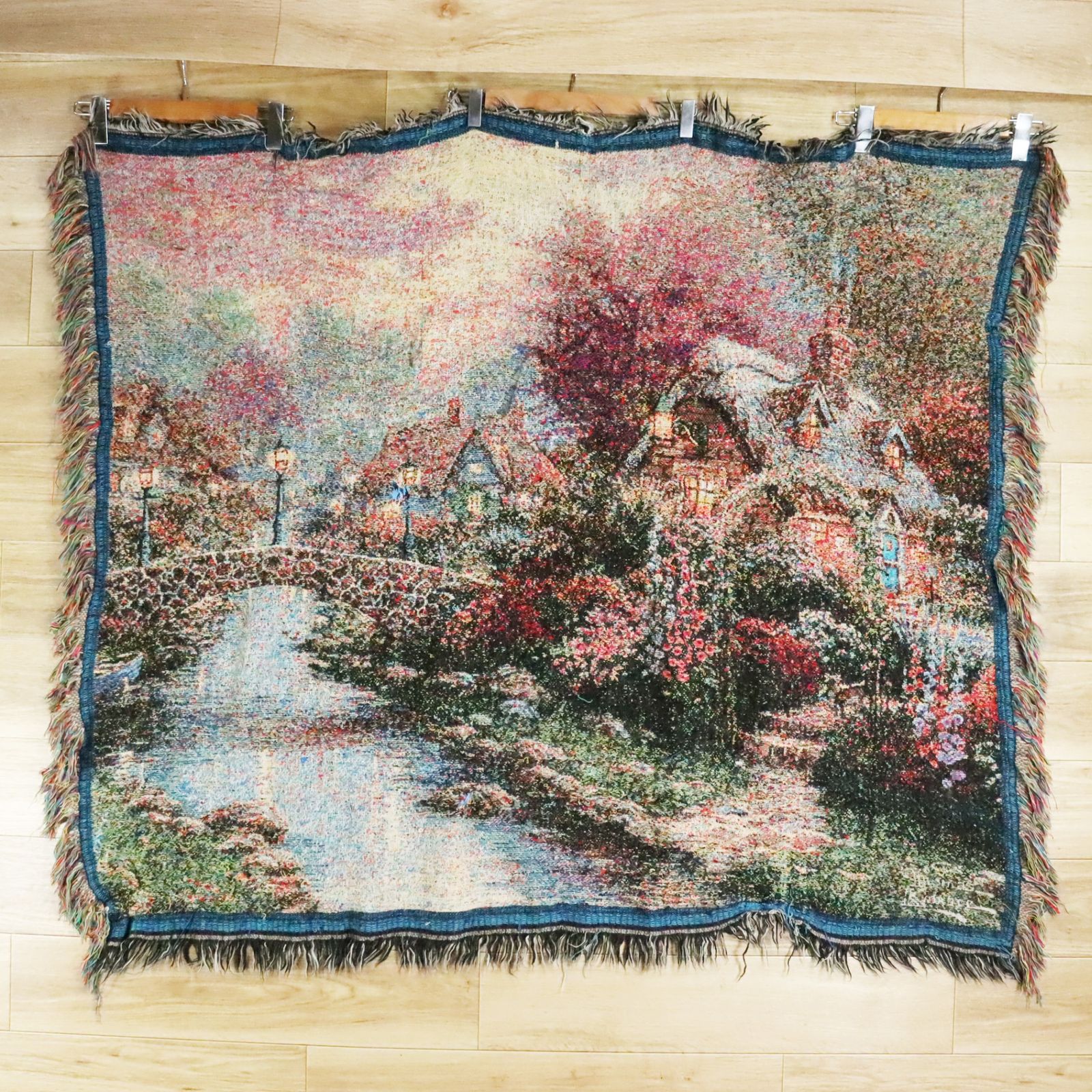 D11-10/D5.28-1　絵画　風景　景色柄　ラグ　カーペット　ブランケット　マット　絨毯　マルチカバー　ソファーカバー　インテリア