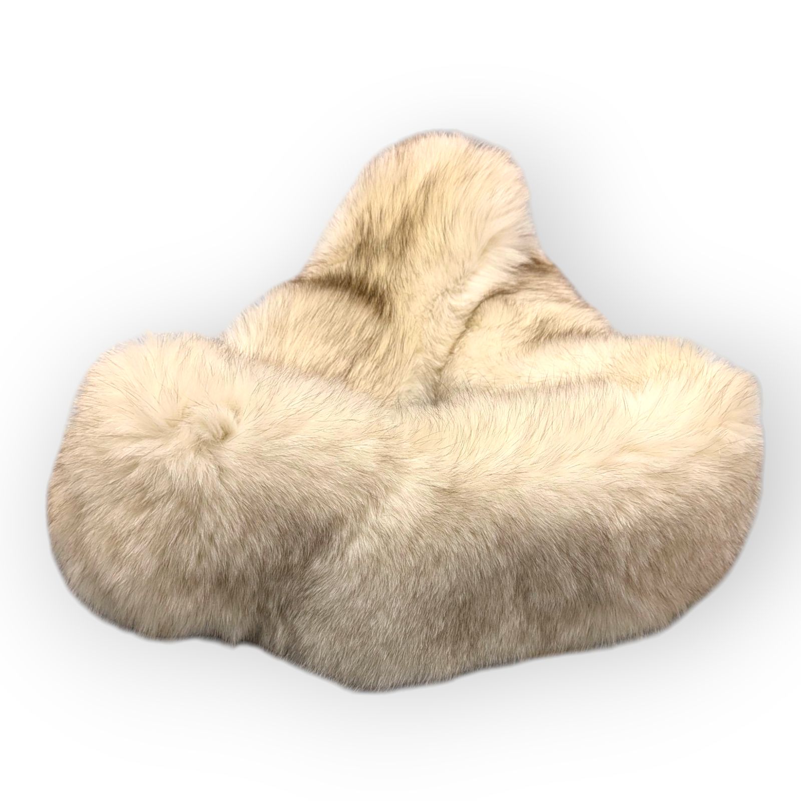 SAGAFOX サガフォックス ファーショール 成人式 着物 振袖 和装 白 ホワイト 黒混じり 毛皮 リアルファー