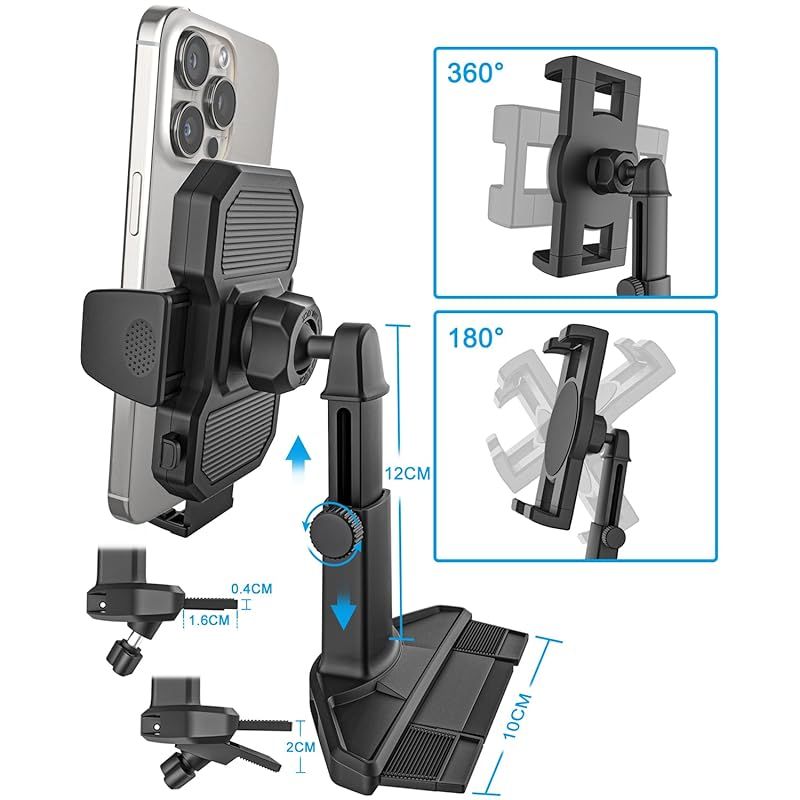 Charchendo スマホホルダー 車 【高さ調節】cdスロット 車載 スマホスタンド 伸縮アーム 車 CDプレーヤー スマートフォンホルダー 360度回転 片手操作 車用品 携帯スタンド 自由調節 車用スマホホルダー 手帳型ケース対応 すまほほるだー 日本