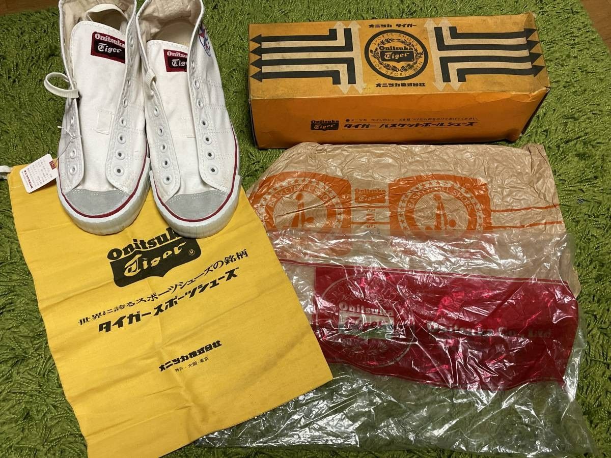 3 未使用品 60s 70s Onitsuka Tiger オニツカタイガー バスケットボール シューズ バスケットE キャンバス スニーカー  26.5cm デッド - メルカリ