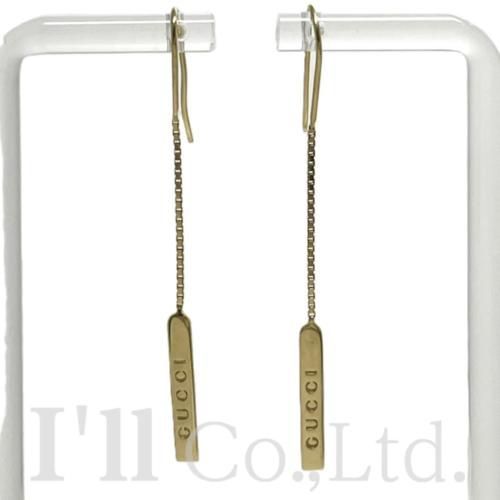 【海外 正規品】 チェーン ラリアット グッチ GUCCI ピアス レディース K18WG アクセサリー