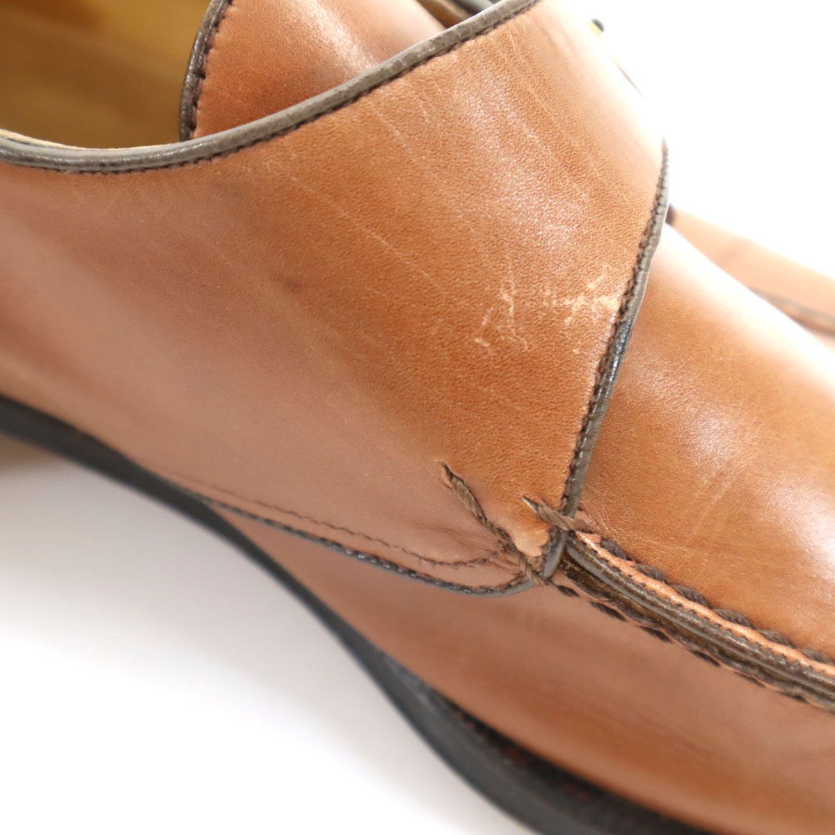 MORESCHI モレスキー イタリア製 ビジネスシューズ 71/2 キャメル