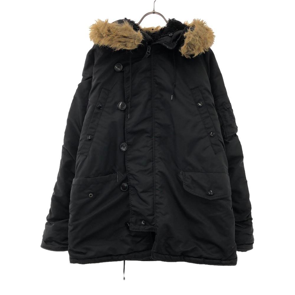 アルファ インダストリーズ N‐3B フライトジャケット S ブラック ALPHA INDUSTRIES ファー付きフード メンズ