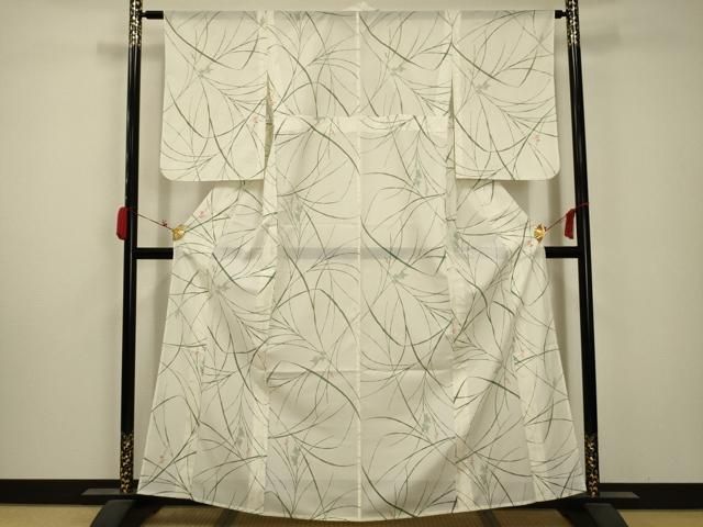 平和屋着物 夏物 小紋 絽 草花文 洗える着物 AABA5728sx