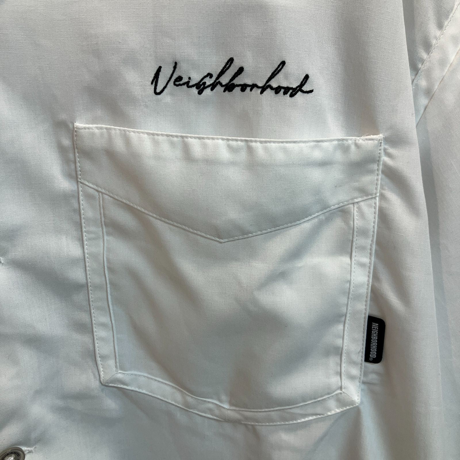 むつ75-062401】NEIGHBORHOOD 22ss PIPING オープンカラーシャツ 