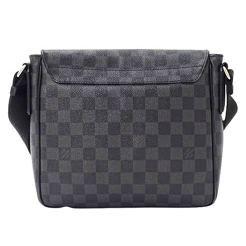中古】ルイヴィトン ディストリクトPM ショルダーバッグ ダミエ レザー  