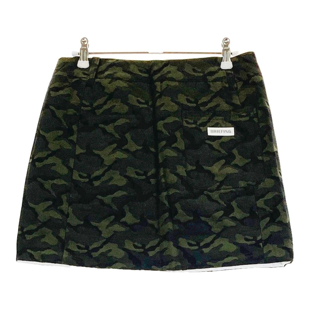 サイズ S BRIEFING GOLF ブリーフィング リバーシブル中綿ジップスカート カモフラ柄 カーキ系 240101396187 ゴルフウェア レディース ストスト