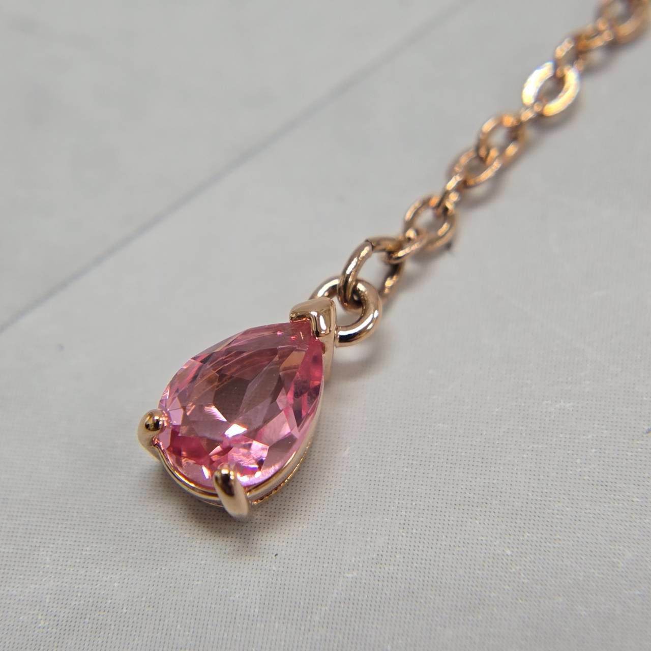 SWAROVSKI スワロフスキー リボンモチーフ ネックレス ピンクゴールド 