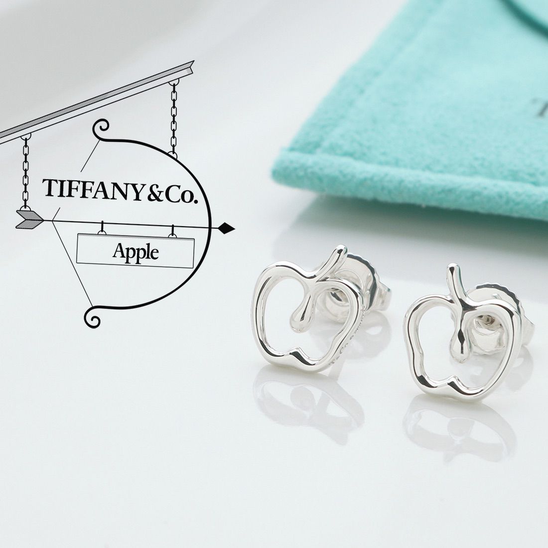 極美品 ティファニー TIFFANY&Co. アップル リンゴ ピアス エルサ