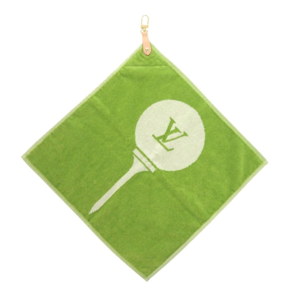 未使用 ルイ ヴィトン ゴルフ タオルセット GI1060 コットン/レザー