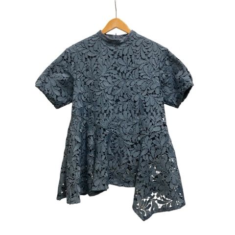 レキサミ REKISAMI ブラウス 半袖 クルーネック 刺繍 コットン