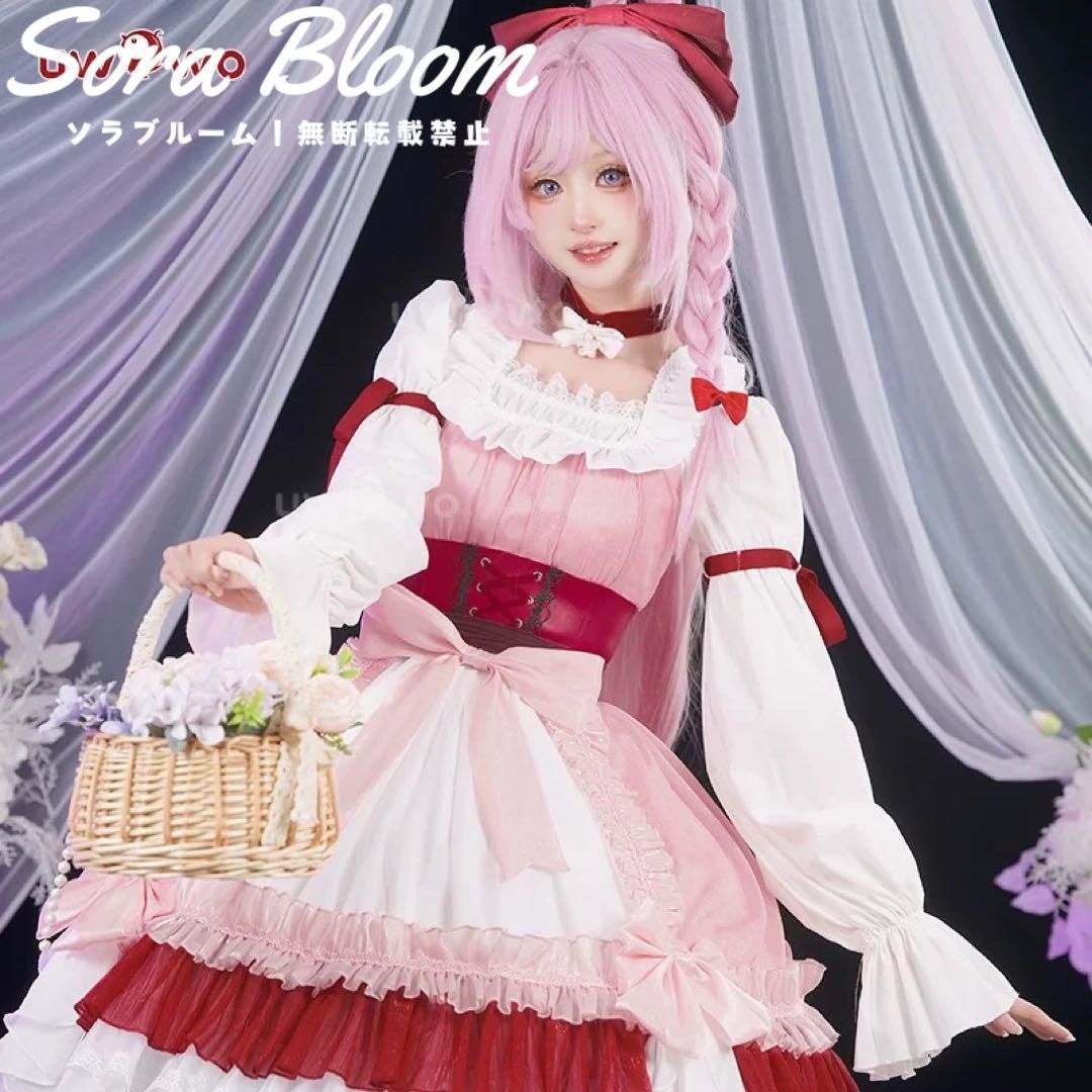 Uwowo 崩壊3rd エリシア 花朝春曦 コスプレ衣装 ウィッグ 靴追加可