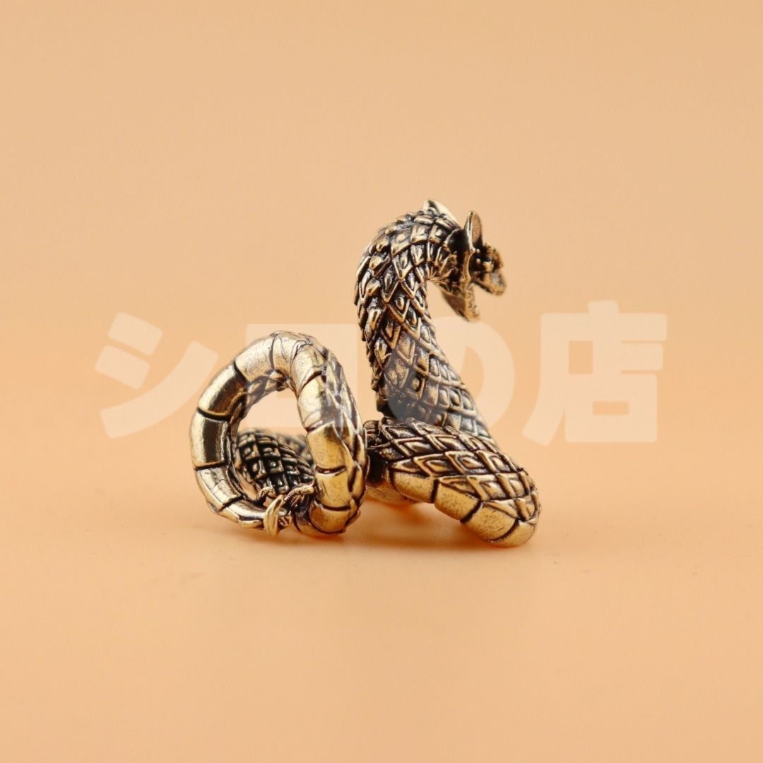 蛇 巳年 グッズ 干支 真鍮 ヘビ アンティーク 金色 ゴールド 置物 オブジェ 開運 厄除け 財運 運気アップ リビング インテリア 瞑想 禅 幸運 開運 浄化 幸運