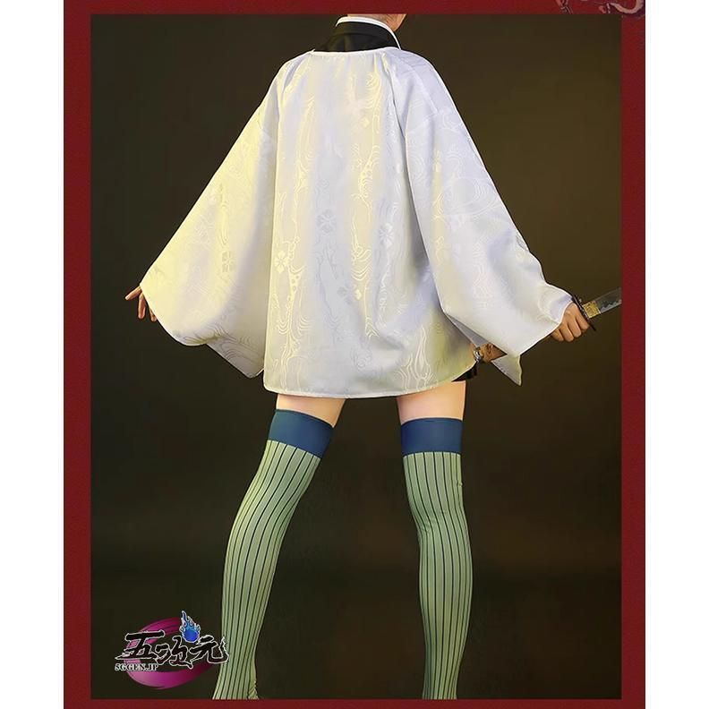 三分妄想 鬼滅の刃 コスプレ 甘露寺蜜璃 衣装 ウイッグ 靴 刀 追加可