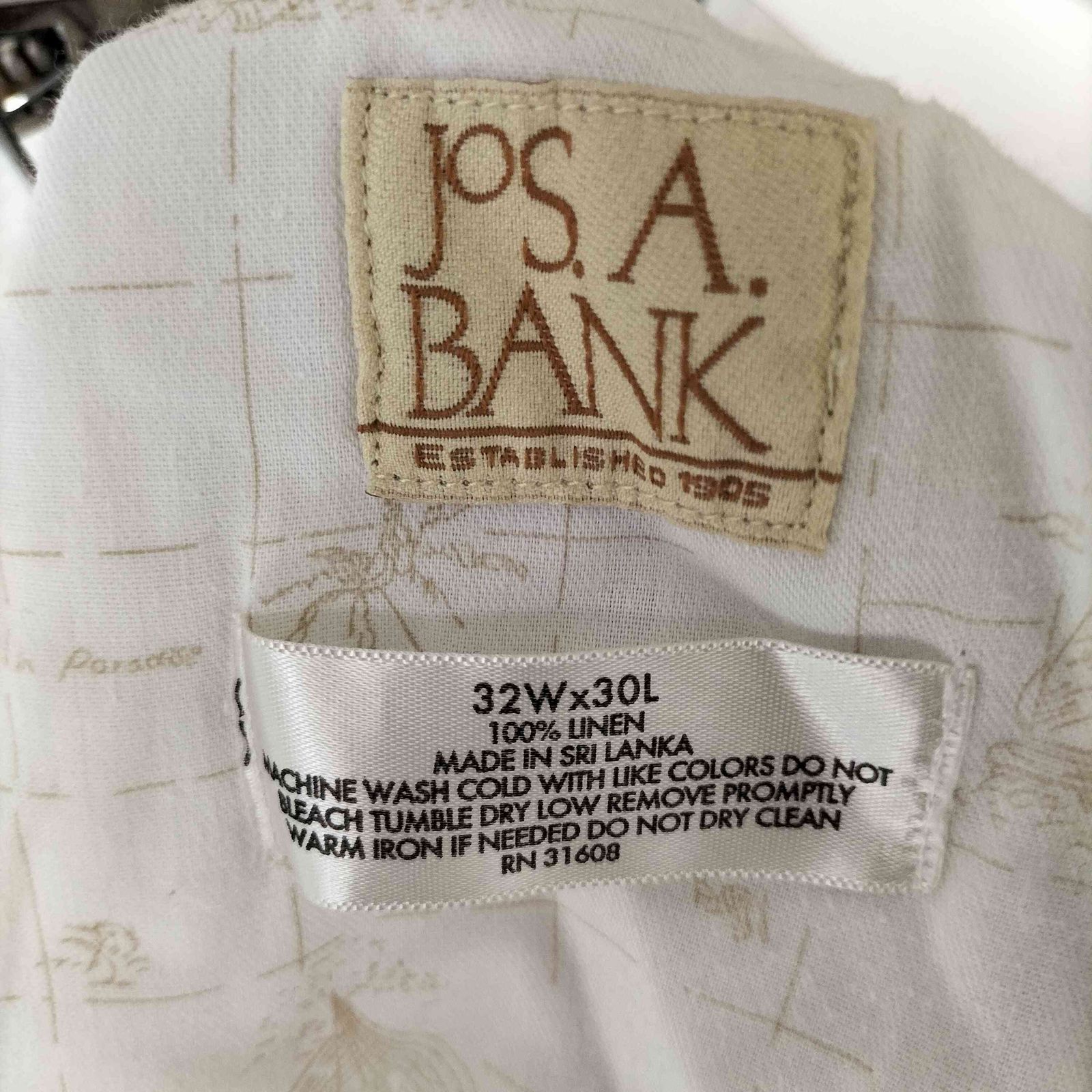 【リネン100%】JOS.A.BANK リネンパンツ 90~00s 古着 リネン100%】JOS.A.BANK リネンパンツ 90~00s 古着 | オンライン