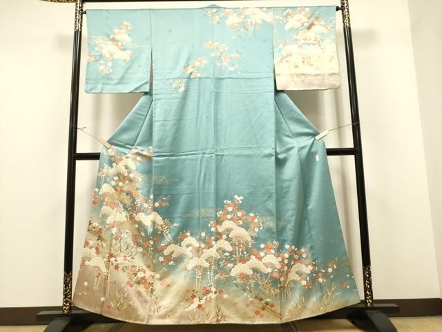 正絹訪問着　ベイズリー　暈し染め　黒地 0491H 訪問着 黒色 絞り 銀座本店在庫 | KIMONO TOKYO TOSHIE