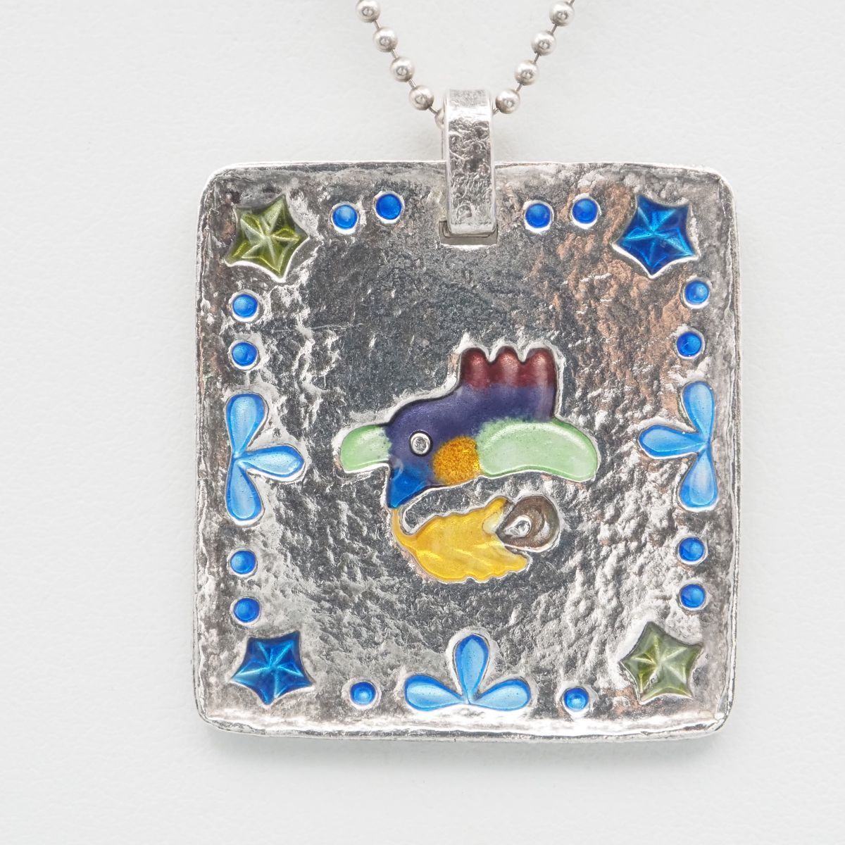鶴岡鉦次郎 純銀 七宝焼 ネックレス 鶴岡鉦次郎 純銀 ペンダント