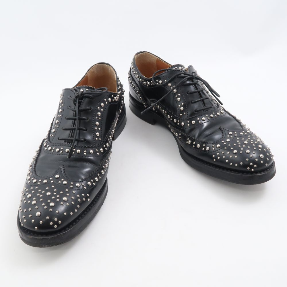 Church’s チャーチ Burwood met. ポリッシュドバインダー オックスフォードブローグ スタッズ ドレスシューズ 36 日本23cm相当 カーフレザー 革靴 レディース レディース AU3089 
