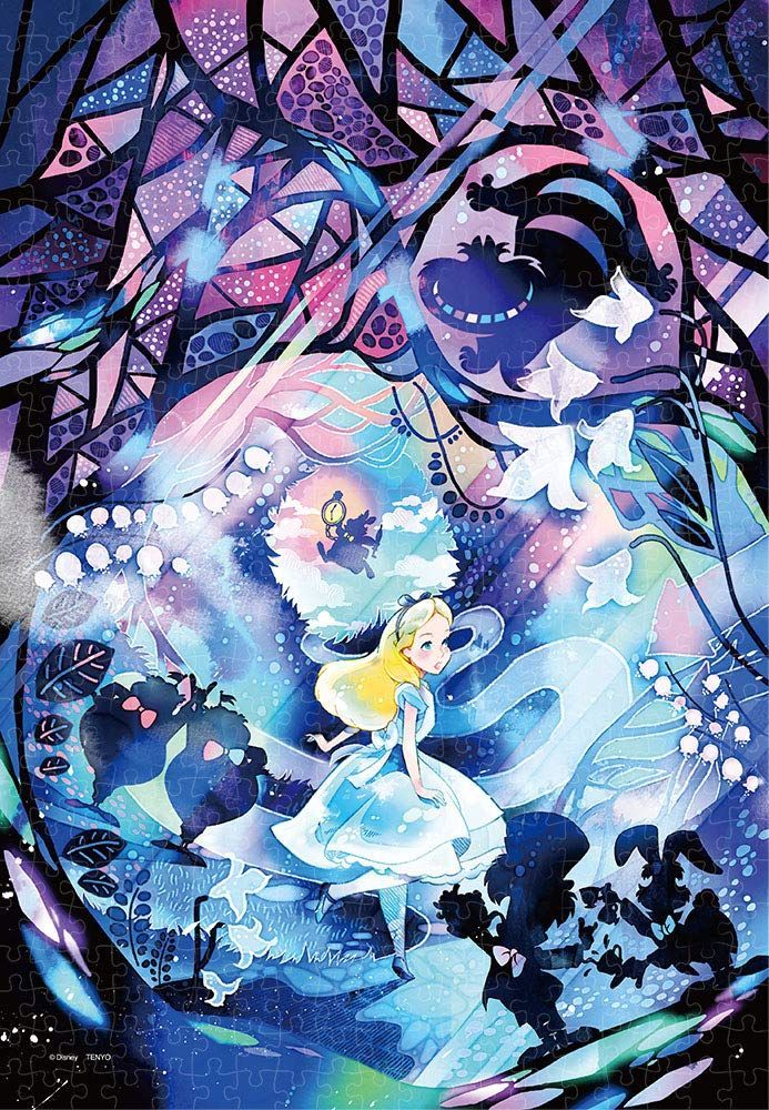 【数量限定】(25x36cm) 何処へいくの?【ステンドアート】ぎゅっと500ピース ふしぎの国のアリス ジグソーパズル テンヨー(Tenyo)
