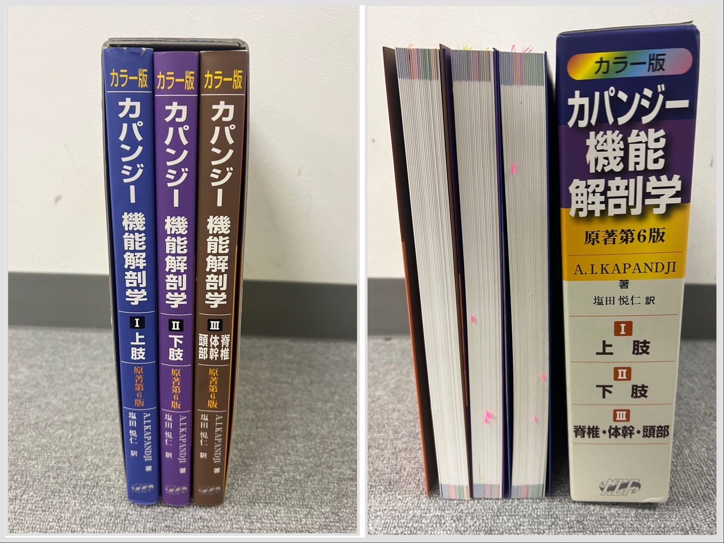 カラー版 カパンジー機能解剖学 原著第6版 全3巻セット
