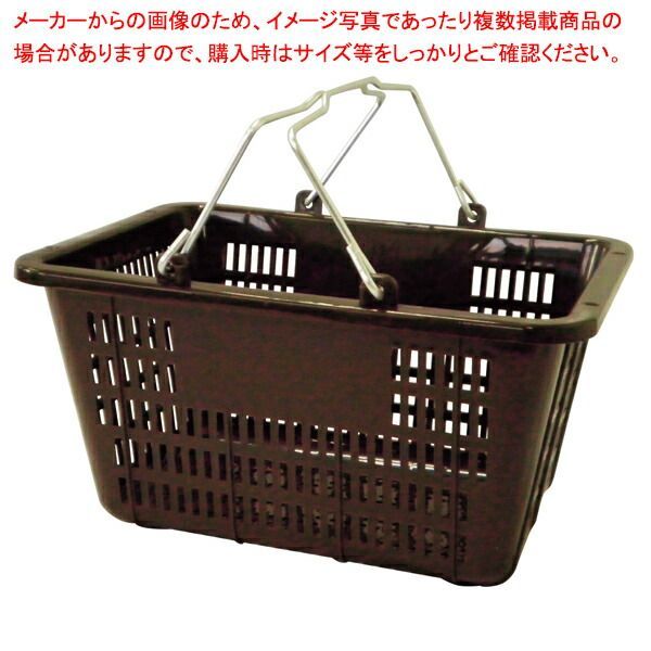 ミニバスケット 10リットル 10個セット 買物カゴ ブラウン 61-802-44-2