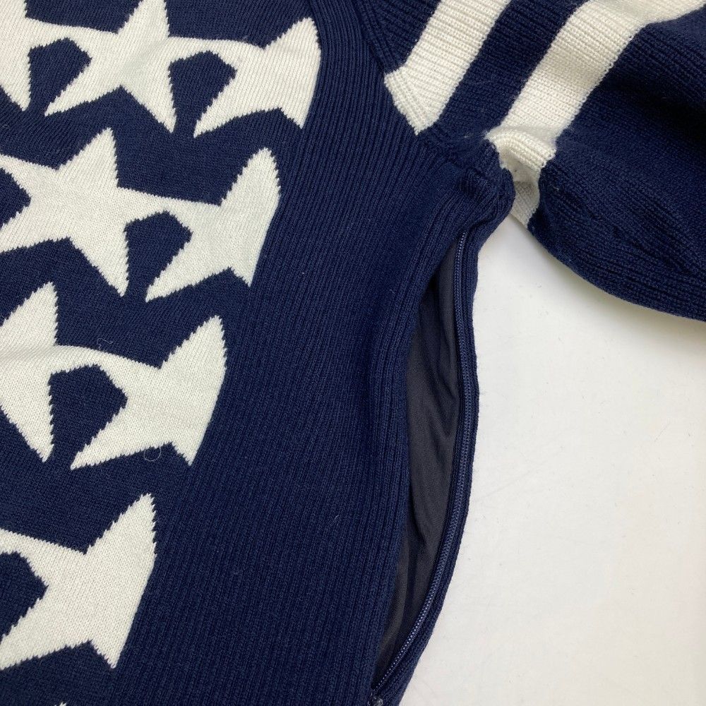 サイズ：6 PEARLY GATES パーリーゲイツ 裏地付きニットセーター 星柄