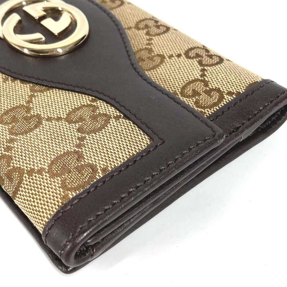 GUCCI　グッチ　インターロッキング　GG キャンバス　長財布　282426 GUCCI グッチ 長財布 Wホック 財布 レディース メンズ スーキー
