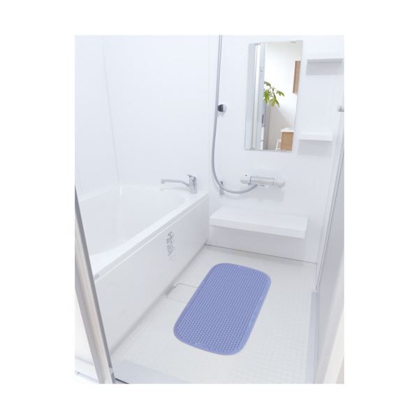 山崎産業 バスらぎシリコーンマット 厚手 クッションタイプ 370 680 mm ブルー YM 117 L SL