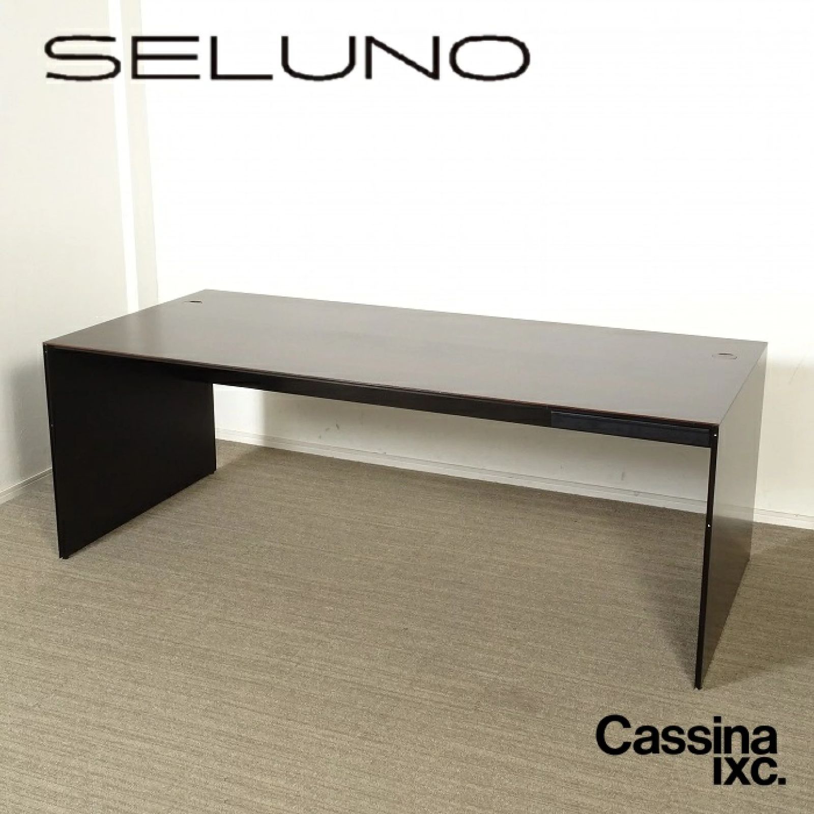 ◾︎SELUNO◾︎ 展示 Cassina ixc. カッシーナイクスシー AIR FRAME 3009 | エアーフレーム 3009 エグゼクティブデスク W2000 | インブイア材ブラウン塗装仕上 86万 v686
