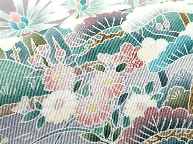 平和屋着物▽豪華色留袖 単衣 友禅 作家物 風景文 正絹 逸品 DAAV3115du