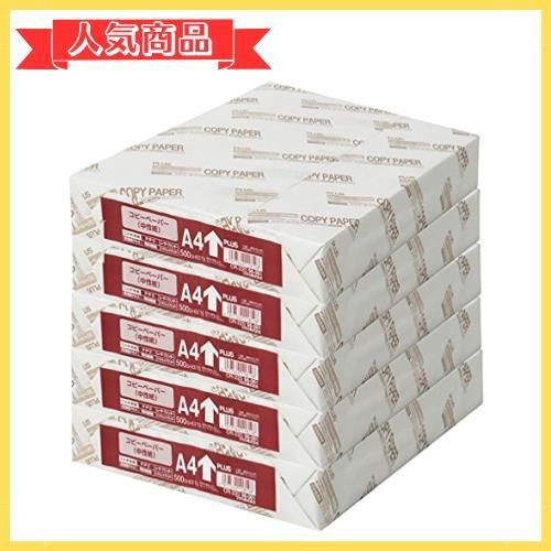 Happy-shopsA4_(3)500枚×5冊セット_単品 プラス コピー用紙 A4 白色度82% 紙厚0.09mm 2500枚 (500×5) 56001×5