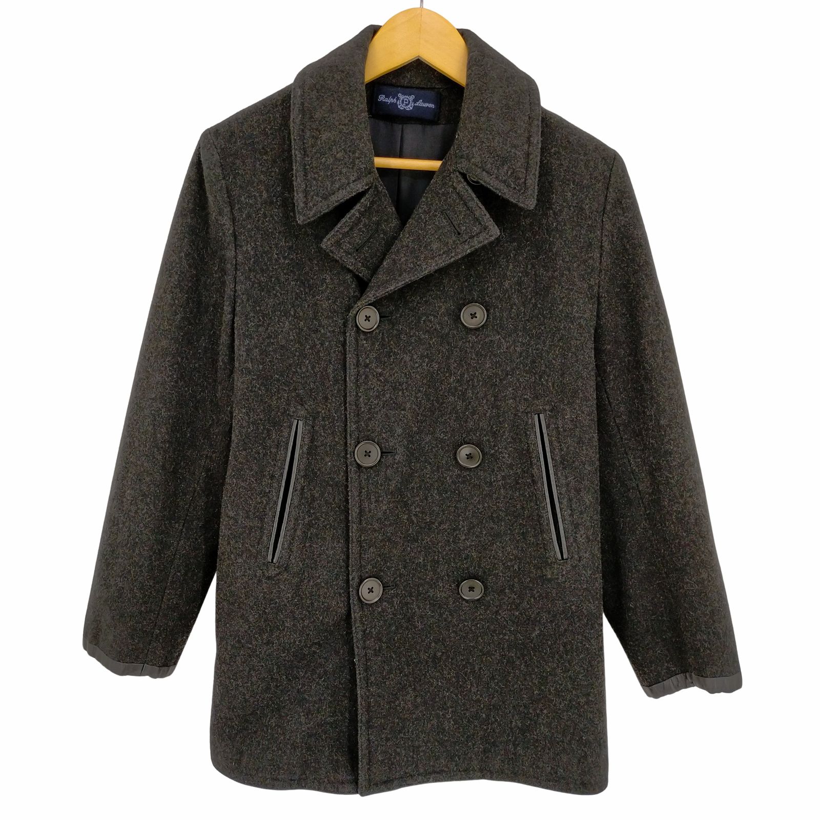 メンズ ラルフローレン 楽天市場】ポロ XL ブラック ピーコート ウール LAUREN RALPH POLO ウール Pコート ピーコート ジャケット・アウター