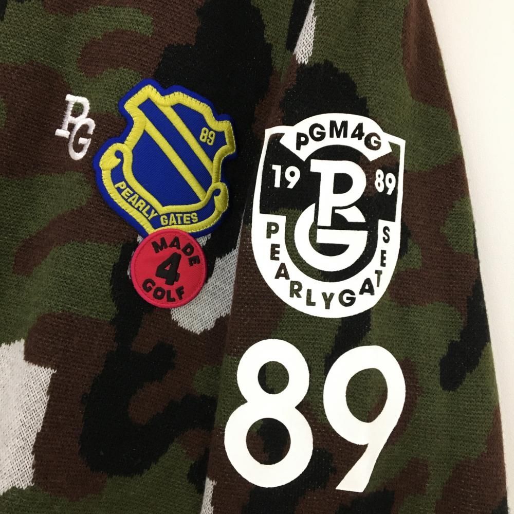 パーリーゲイツ　蓄熱　迷彩　ニット　アウター パーリーゲイツ 蓄熱 迷彩 ニット アウター