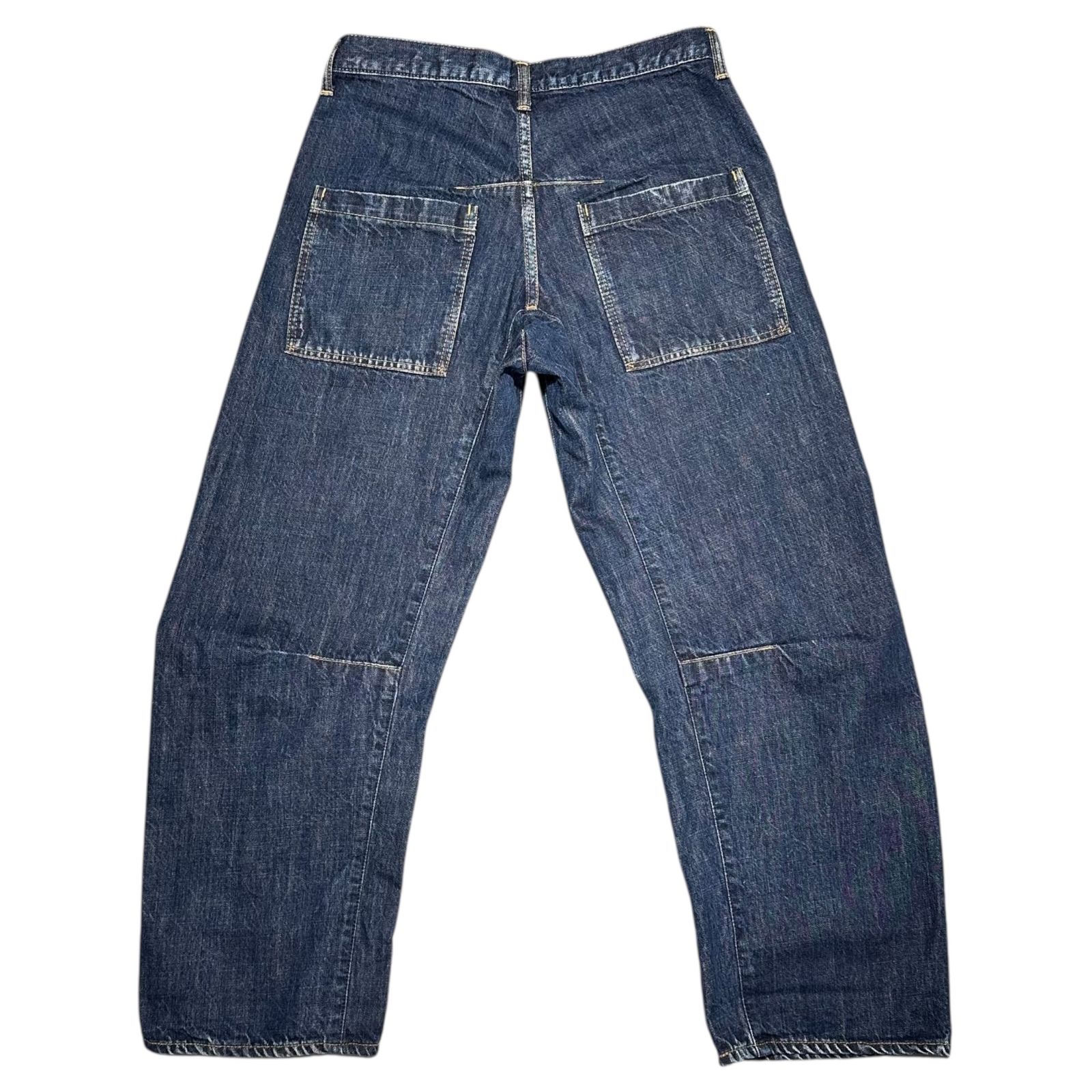 Y s ワイズ 09AW Curved Hem Pocket Wide Denim Pants カーブ 変形 裾ポケット ワイド デニム パンツ YZ-P02-008 2 S インディゴ