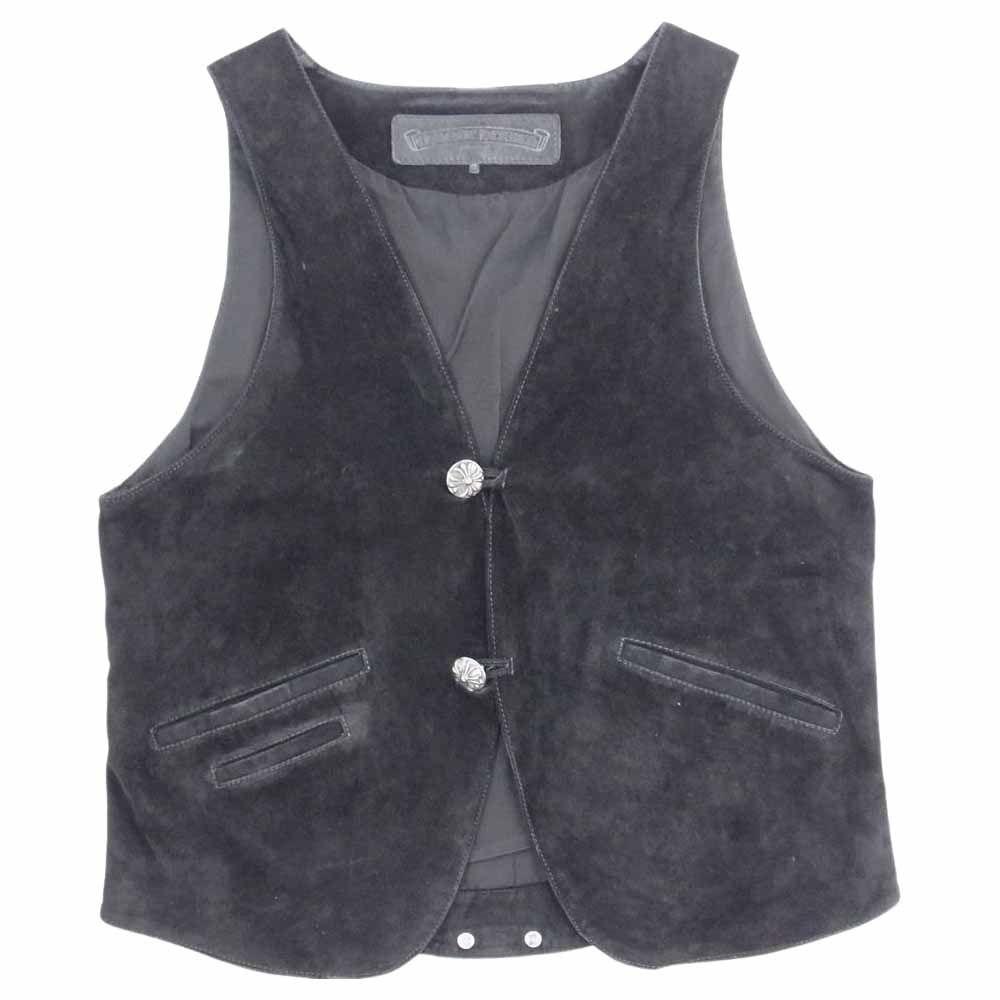 Chrome Hearts クロムハーツ 国内正規 クロスボール ベスト L クロムハーツ CHROME HEARTS ベスト レザー クロスボール ボタン