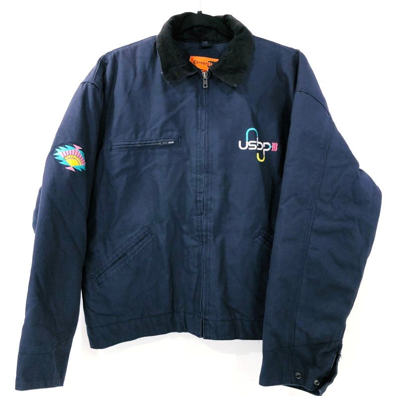 【姫路東店】 中古 Cornerstone | コーナーストーン ブルゾン Duck Cloth Work Jacket J763 ネイビー サイズ：L 【93】