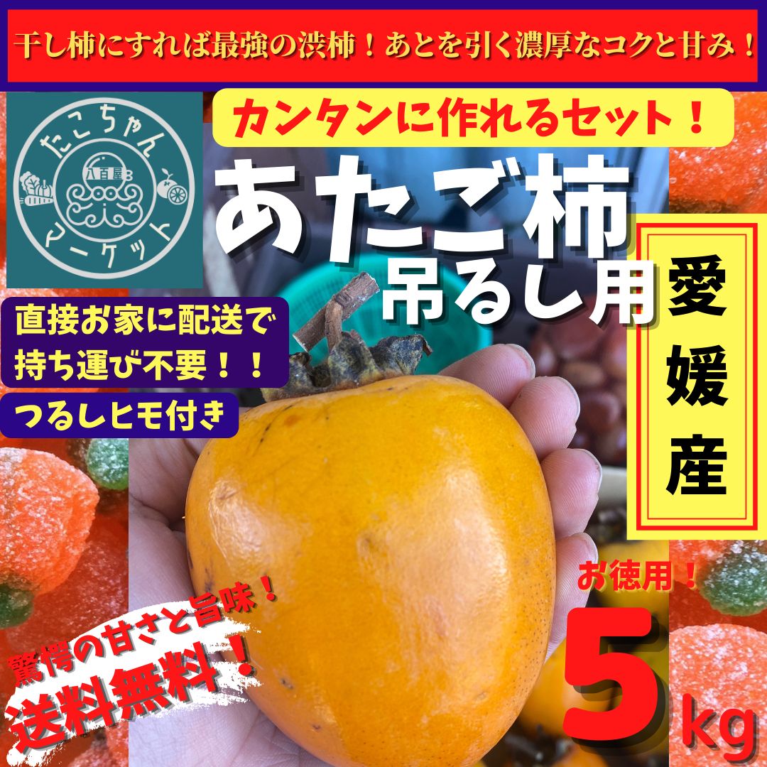 11月から発送】愛媛県産 高級干柿にも使われる 渋柿 愛宕柿 5キロ