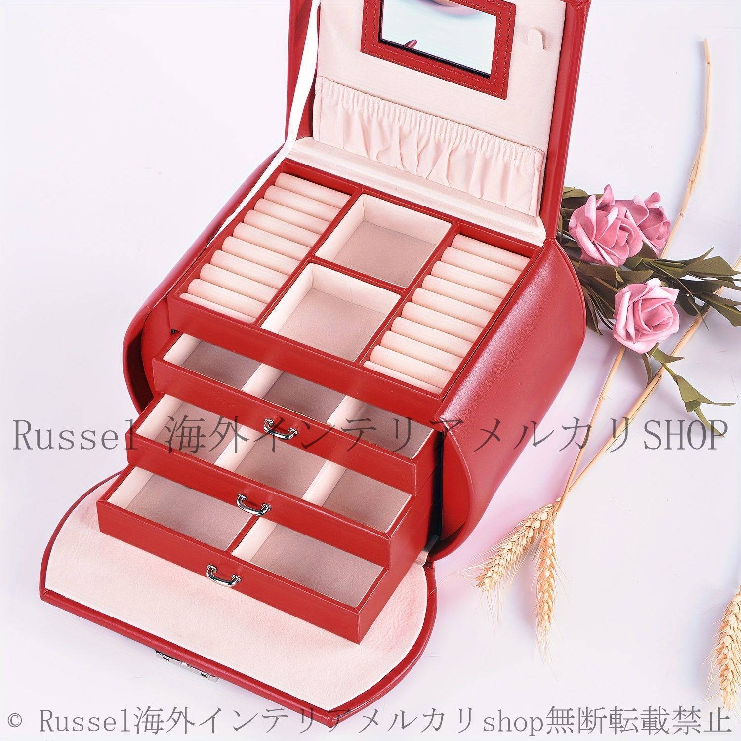 アクセサリー ボックス アクセサリーケース 収納 3段引き出し