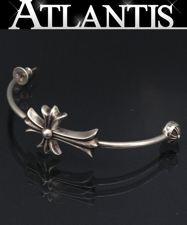 CHROME HEARTS 銀座店 クロムハーツ スキニー タイニーCHクロス フープ ピアス シルバー SV925 98413