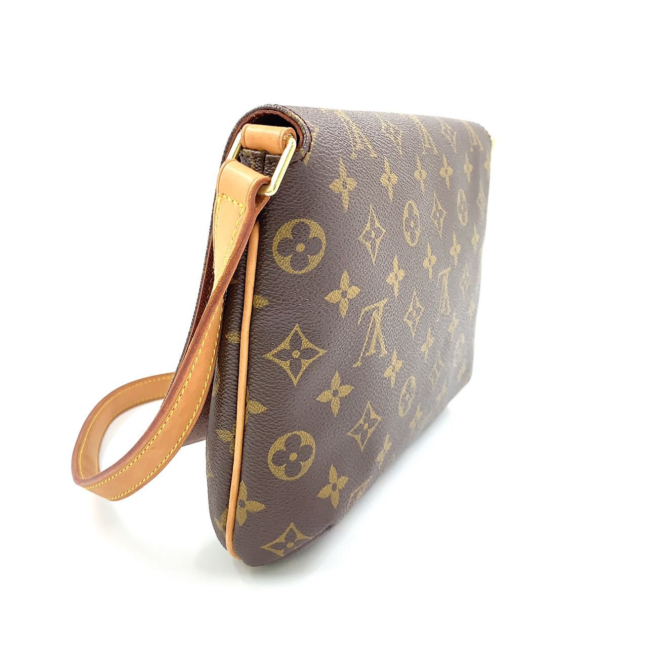 LOUIS VUITTON ミュゼットタンゴ ロングストラップ モノグラム モノグラム レザー×PVC ブラウン ショルダーバッグ ゴールド  M51388 - メルカリ