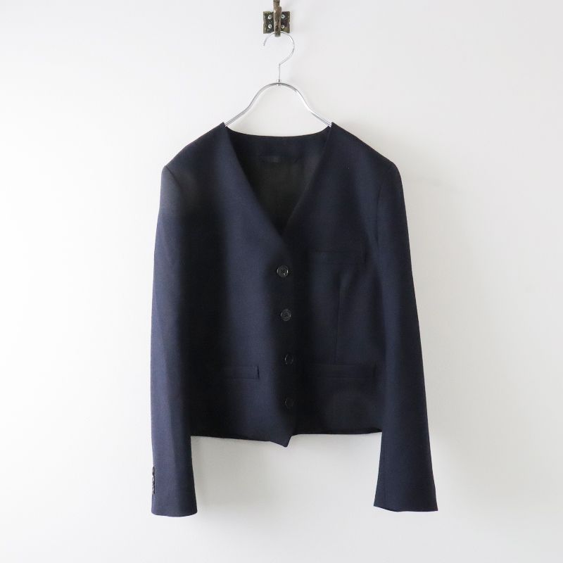 MARGARET HOWELL FOX BROTHERS ノーカラージャケット 美品 マーガレットハウエル MARGARET HOWELL × FOX BROTHERS