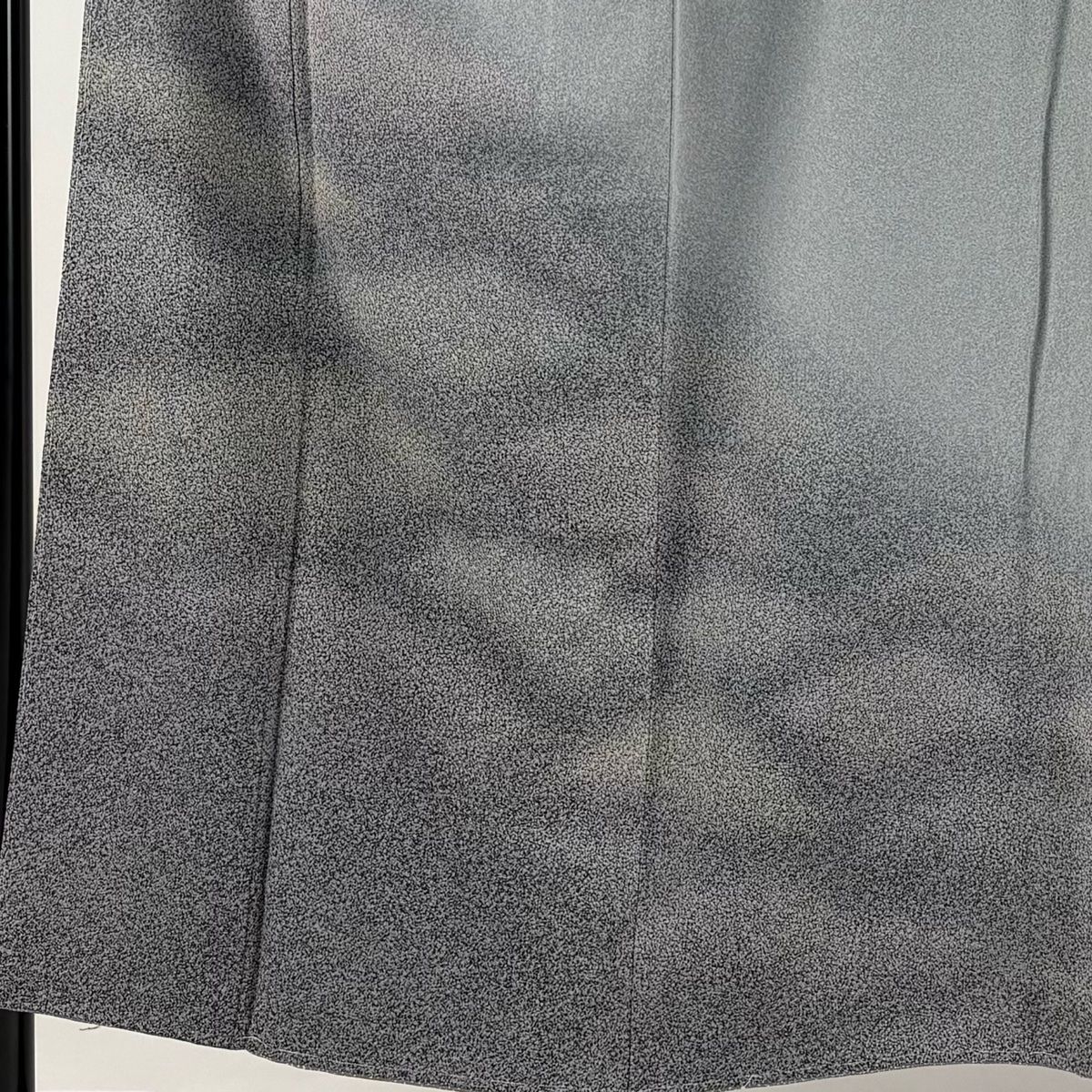 付下げ 身丈152.5cm 裄丈63.5cm S 袷 霞 ぼかし 灰色 正絹 秀品