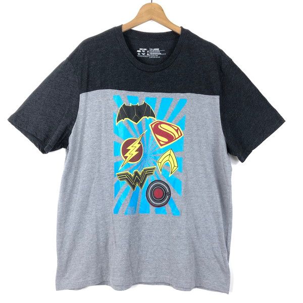 【古着】 D.C COMIC Tシャツ ジャスティス・リーグ グレー系 メンズXL 【中古】 n060553