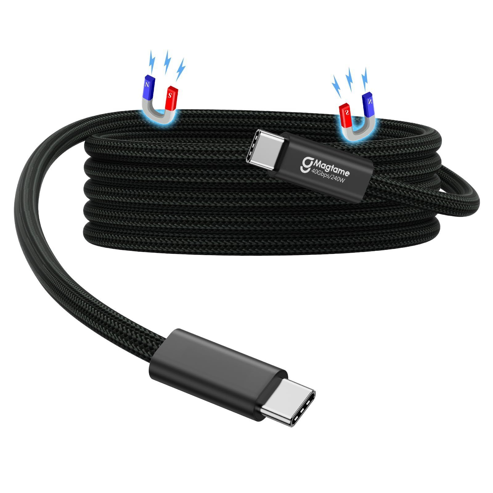 新着商品 タイプcケーブル Magtame 磁力吸着絡まり防止 240W急速充電 usbc-usbcケ_ーブル 40Gpbs高速データ転送 type-ctype-cケー_ブル 8K 60HZ|4K 144HZ映像出力 iPhone15Pro|15Pro_ma