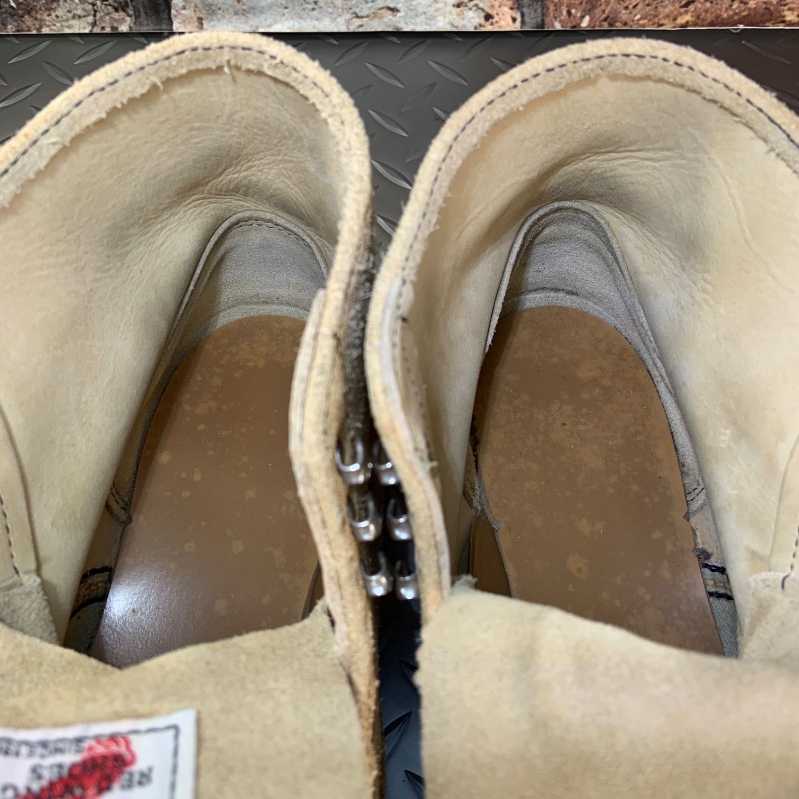 ☆REDWING 8128 刺繡羽タグ スーパーソール ラウンドトゥワークブーツ