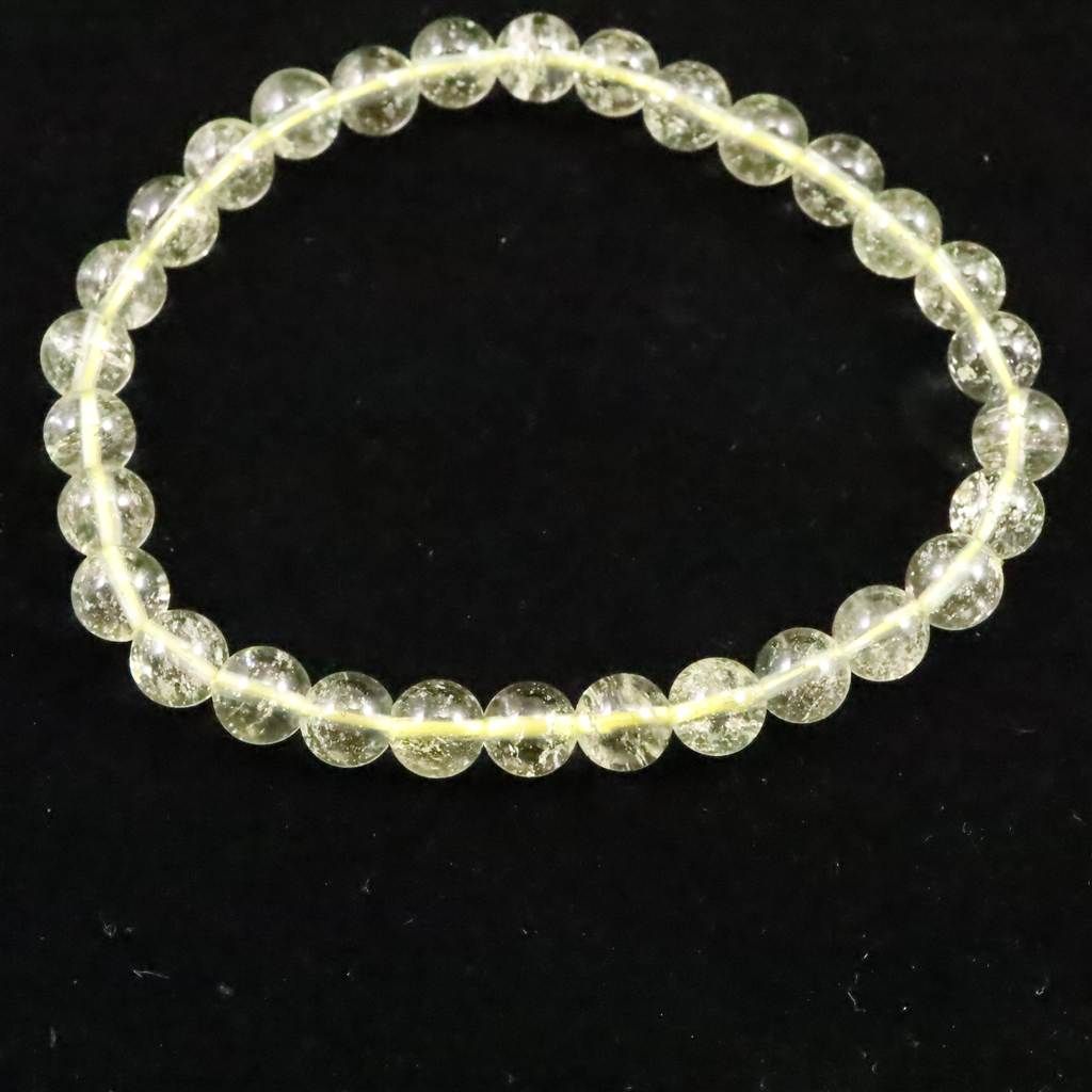 リビアングラス AAA 6mm玉 ブレスレット 8.5g 榎本通商59301